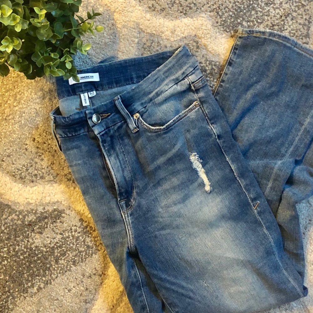 Good American cropped jeans